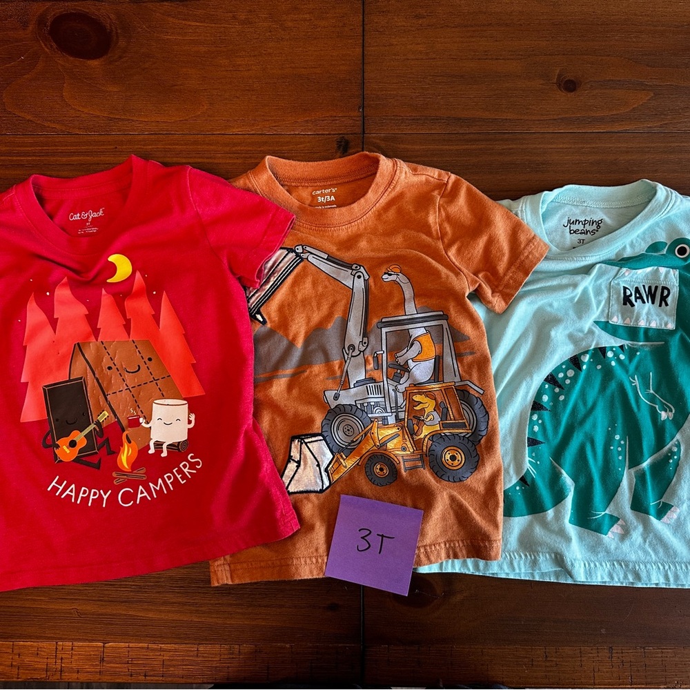 LOT of Toddler Short Sleeve T-Shirts Size 3T (3 shirts)